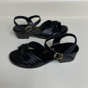SAS Women’s Leather Sandal Sz 6 Heel Comfort Tripad Twist Again Grandma Corp